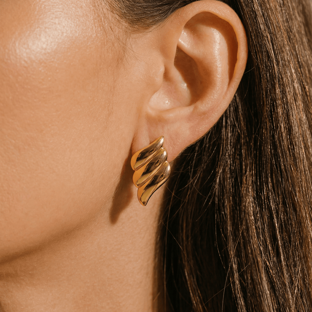 Isla | Boucles d'oreilles pendantes à trois couches pour femme