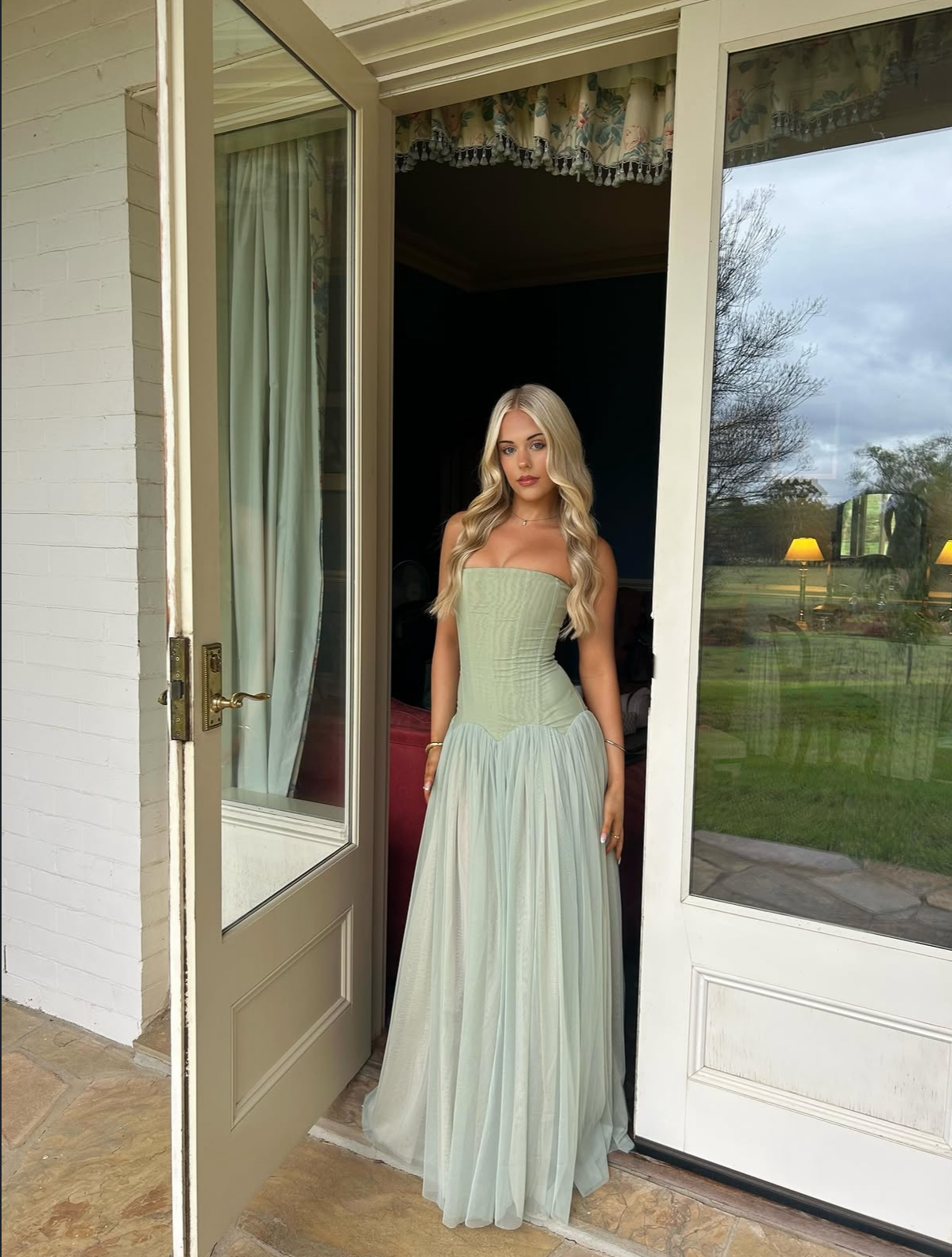 Judith | Women's Sleeveless Corset Maxi Wedding Guest Dress