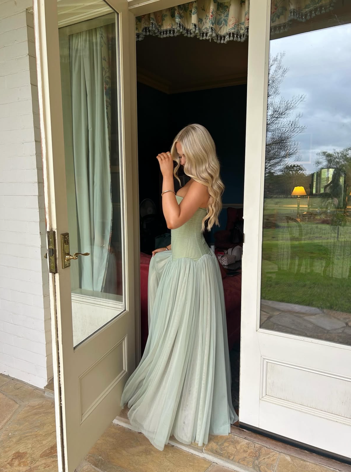 Judith | Women's Sleeveless Corset Maxi Wedding Guest Dress