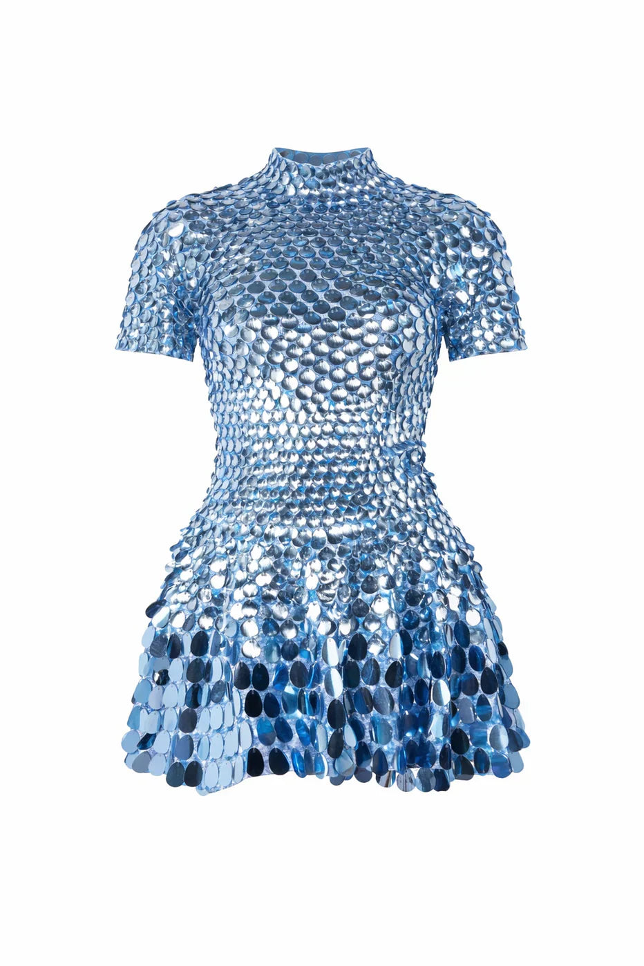Sadie | Robe courte à sequins et col montant pour femme