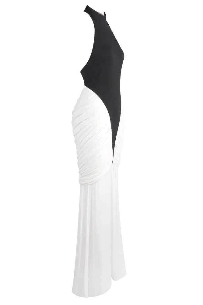 Sloane | Women's Sleeveless Backless Ruched Bodycon Maxi Dress