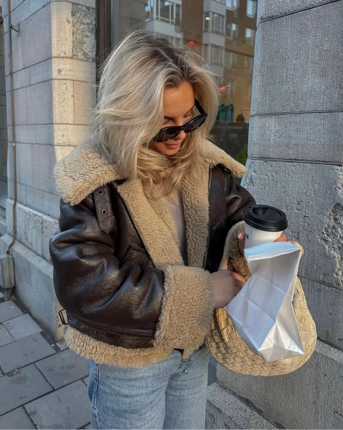 Brooklyn | Women's Aviator Faux Leather Jacket