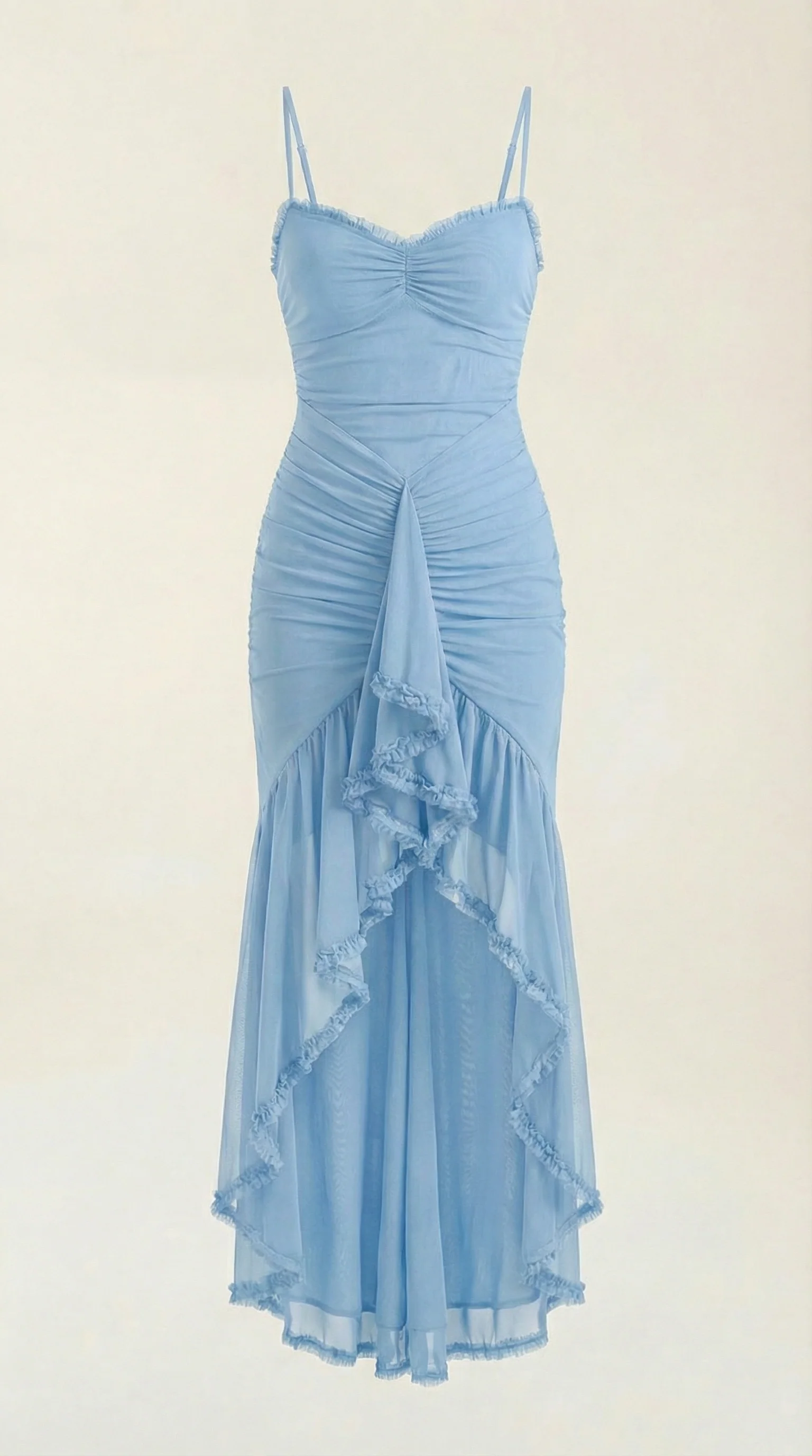 Phoebe | Women's Sleeveless Ruffle Maxi Wedding Guest Dress