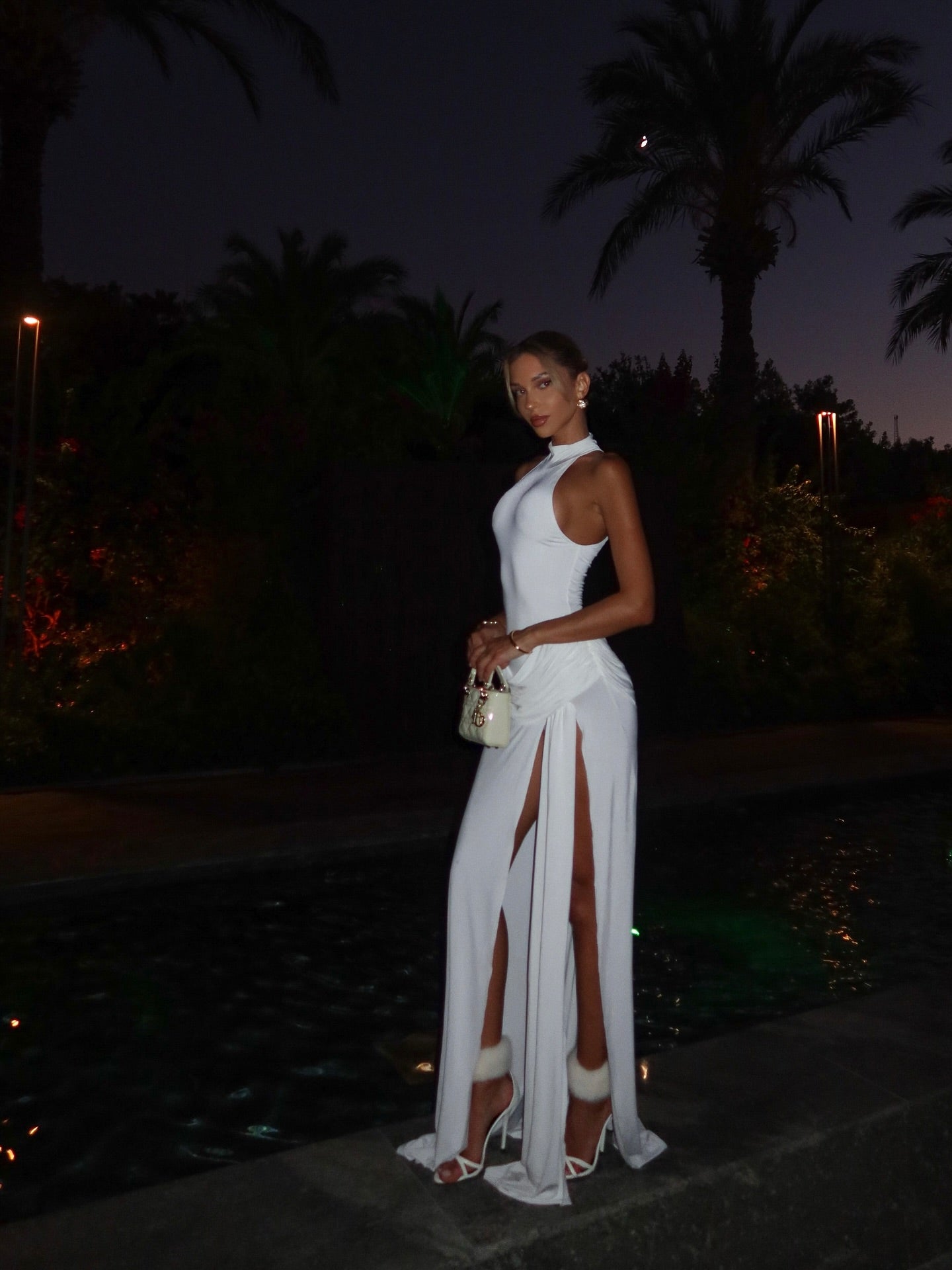 Winona | Women's High-Neck Sleeveless High-Slit Maxi Summer Dress